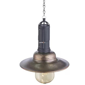   Lampă decorativă LED suspendată cu panou solar pentru exterior, 15,5 cm, maro închis - Solar Globo 33255