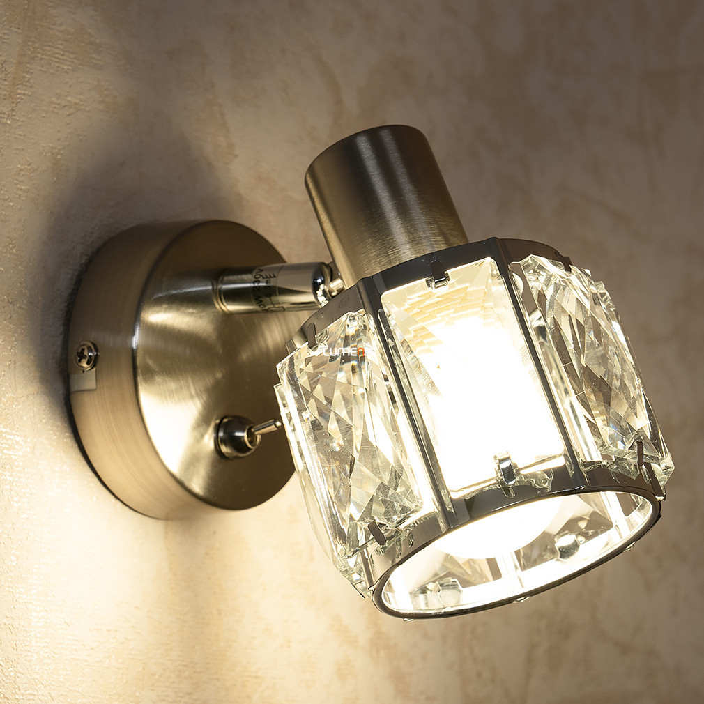 Lampa de perete din cristal, argintiu - Kris Globo 54356-1