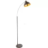 Lampă de podea, aspect ruginit, 155 cm - Anita Globo 24703SR, comutator la bază, cu 1 soclu E27