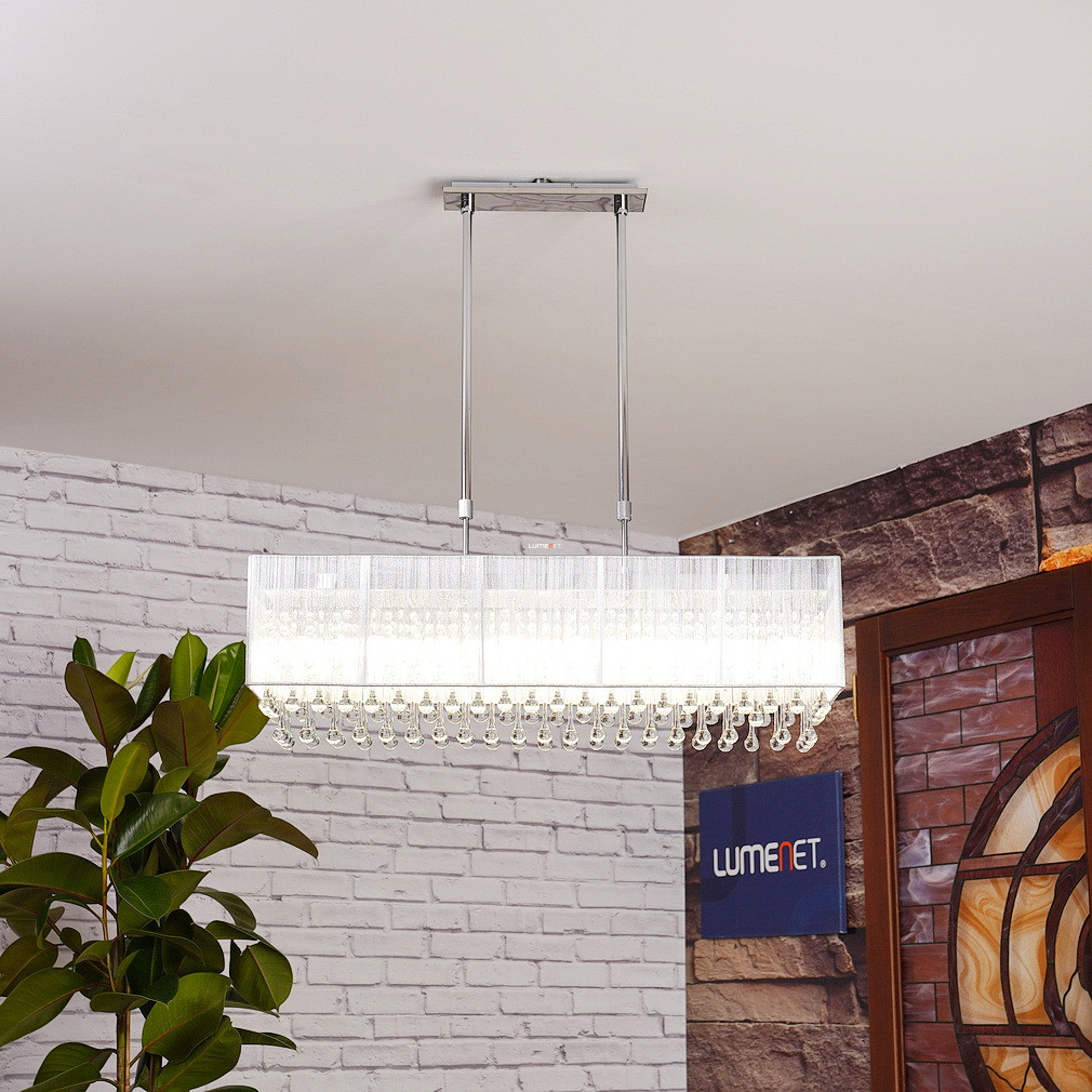 Lampa suspendată, argintiu-crom, cu douăsprezece surse de lumină - Sierra Globo 15094H2