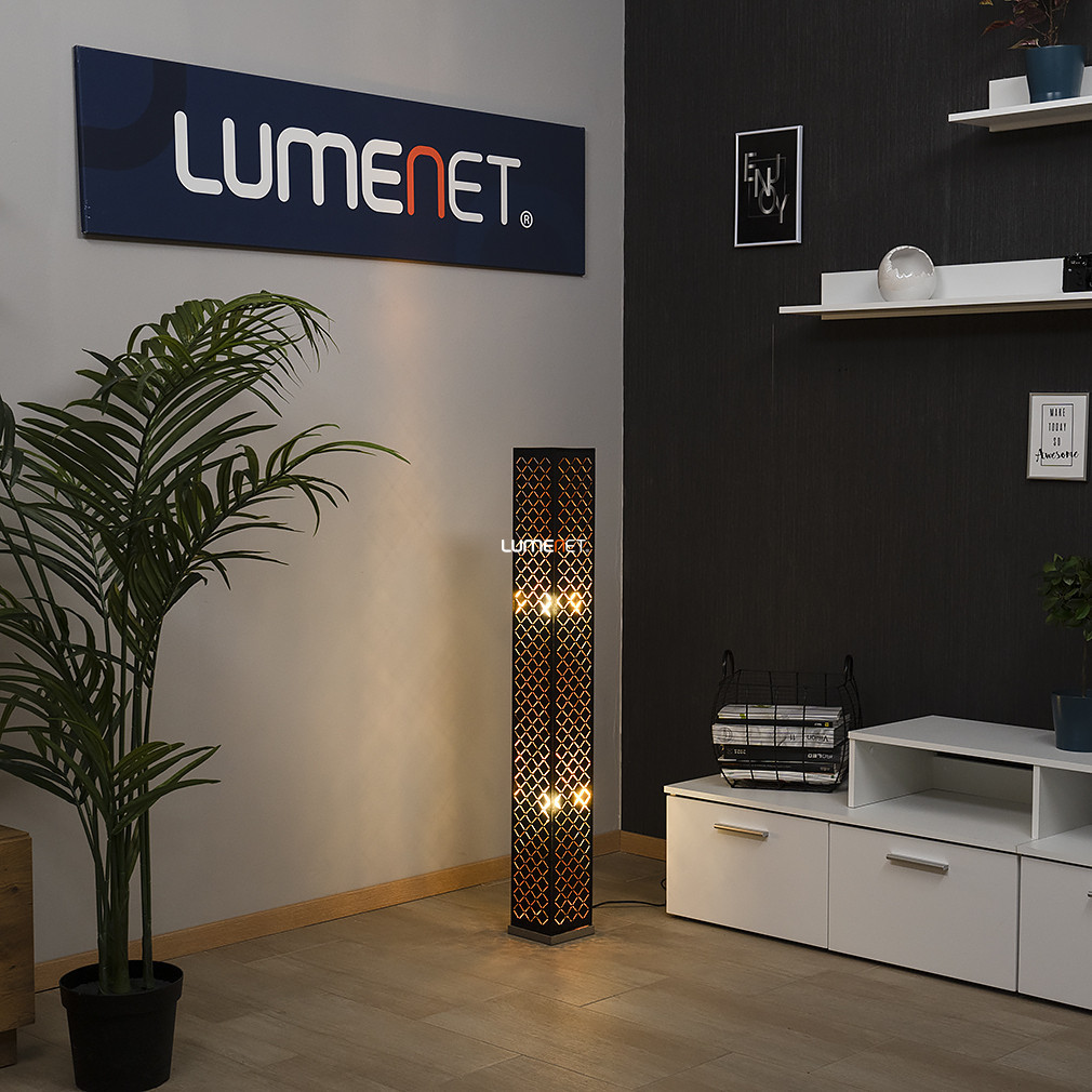Lampa de podea cu model în rețea și lumină difuză - Clarke Globo 15229S2, textil, cu 2xE27 soclu