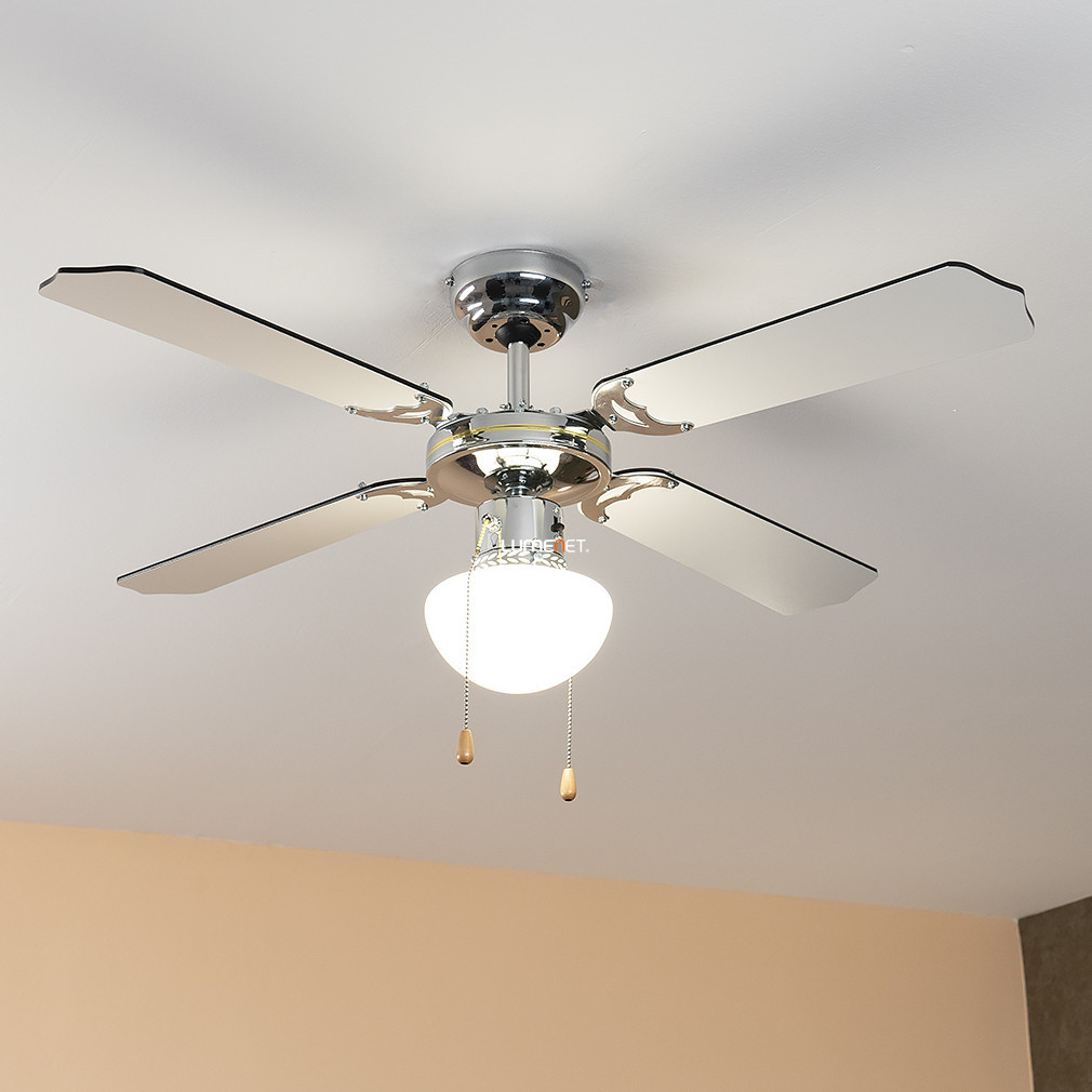 Ventilator cu palete reversibile, în culori negru și alb - Champion Globo 0309CSW