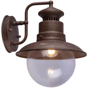   Lampă de perete rustică pentru exterior, în culoarea maro ruginiu - Sella Globo 3272R