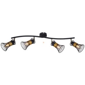   Spot de tavan în negru și auriu cu patru socluri - Purra Globo 54814-4