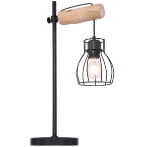   Lampă de masă din lemn, 55 cm - Mina Globo 15326TN, suspendată, cu soclu 1xE27
