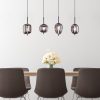 Lampă suspendată, culoare fum, cu patru socluri - Blacky Globo 15345-4