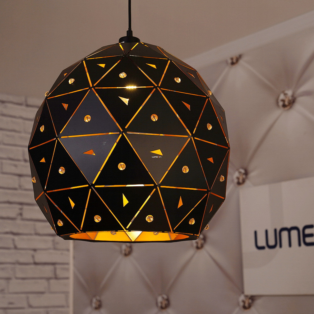 Lampa suspendată, 40 cm, negru-auriu - Jodie Globo 54029H1