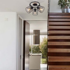 Spot de tavan, lemn negru, trei prize - Josina Globo 54034-3