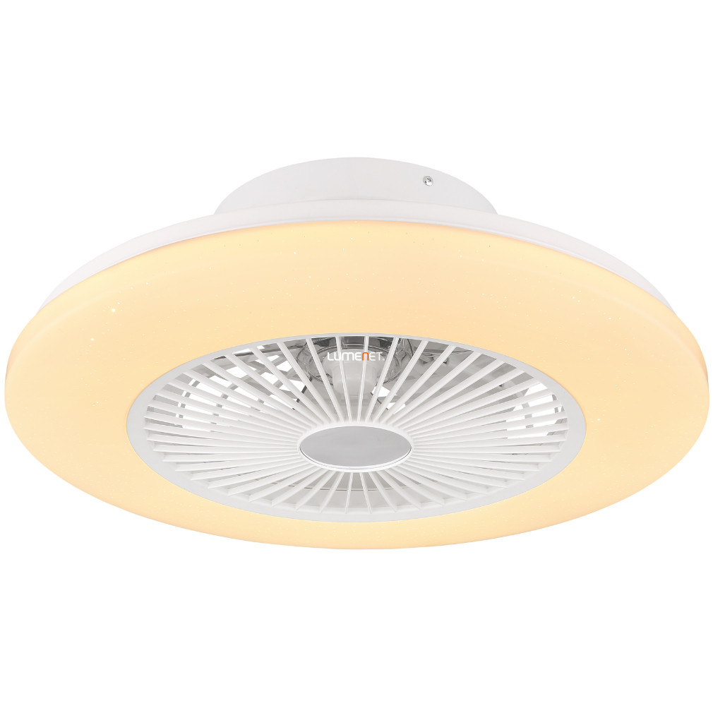 Ventilátoros mennyezeti LED lámpa távirányítóval 30 W, hideg-melegfehér (Travo)