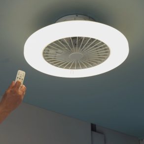   Ventilator de tavan cu lampă LED și telecomandă, 30 W, alb rece-cald - Travo Globo 03628