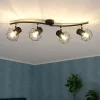 Lampă cu grilă neagră, 80 cm - Priska Globo 54017-4