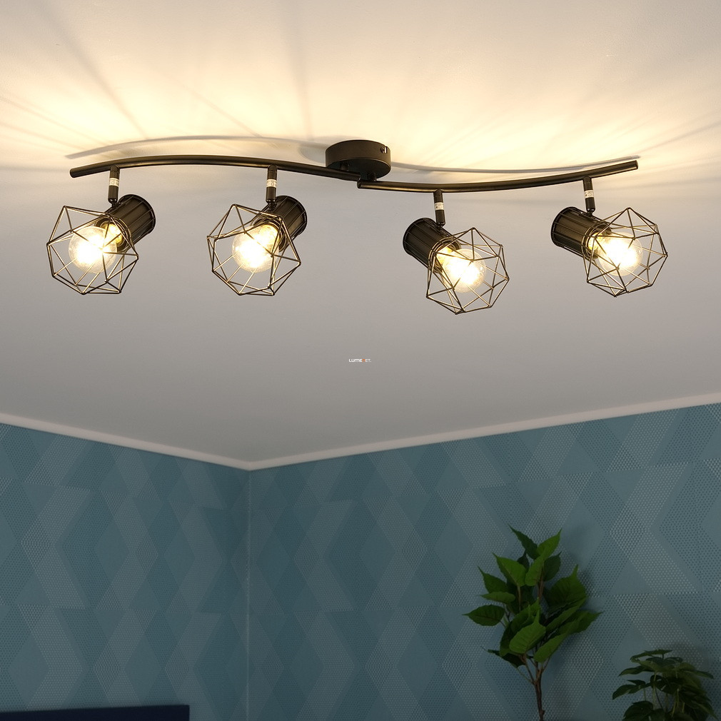 Lampa spot cu grilă, negru, 80 cm - Priska Globo 54017-4