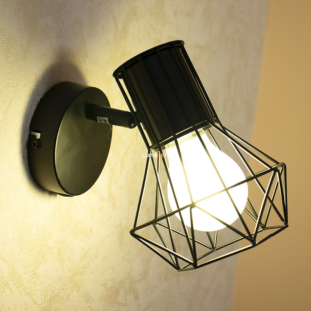 Lampa de perete geometrică neagră - Priska Globo 54017-1
