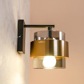   Lampă de perete din sticlă cu finisaj decorativ auriu - Milley Globo 15560W