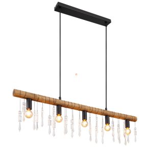   Lampă suspendată, neagră, cu cinci socluri - Kira Globo 15532-5H