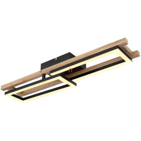 Lampă LED pentru tavan cu efect de lemn - Illa Globo 67266D