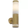 Lampă de perete pentru exterior, efect lemn-opal, iluminare ambientală LED de 1,2 W în bază, două prize - Jaicy Globo 34070
