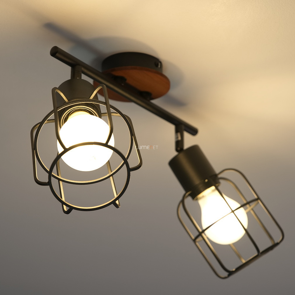 Lampa cu spoturi în formă de grilă, negru-maro - Willa Globo 54037-2