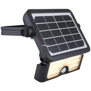   Lampă LED solară de exterior, montată pe perete, cu senzor de mișcare, alb cald, negru - Solar Globo 36483
