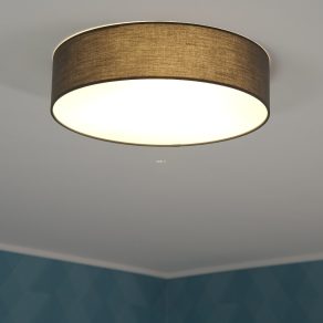   Lampă de tavan din material textil, antracit, cu 3 socluri - Sanna Globo 15585D