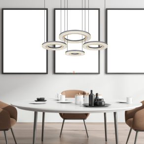   Lampă LED suspendată cu telecomandă 80 W, alb rece-cald - Blasius 4 Globo 67191-80