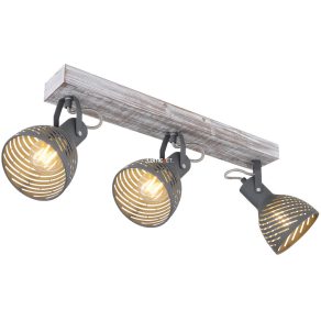 Spot de tavan, gri-alb, cu trei socluri - Mori Globo 54661-3