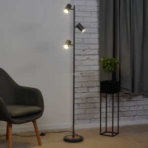   Lampă de podea de culoare grafit cu capete reglabile, 154 cm - Robby Globo 57910SG, cu 3xGU10 socluri