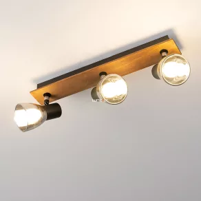 Lampă spot din lemn negru - Claude Globo 54307-3W