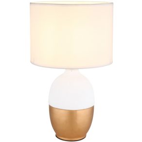   Lampă de masă din ceramică, 43 cm - Valentino Globo 21627W, cu soclu 1xE14