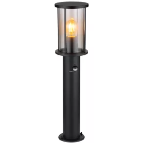   Lampă de podea cu senzor de mișcare pentru exterior, negru-fum - Gracey Globo 31362S