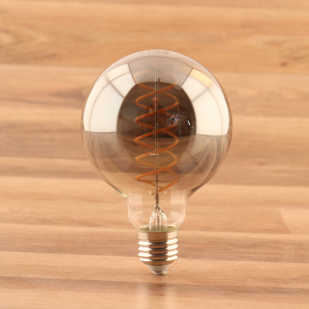 Sursa de lumină LED E27, 8,5 W, 280 lm, lumină de lumânare, sticlă fumurie
