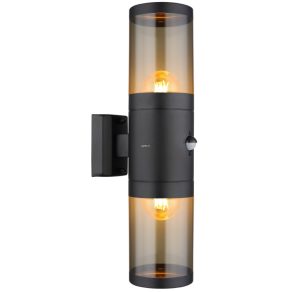   Aplică de exterior cu senzor de mișcare și 2 prize - Xeloo Globo 32014-2BSS