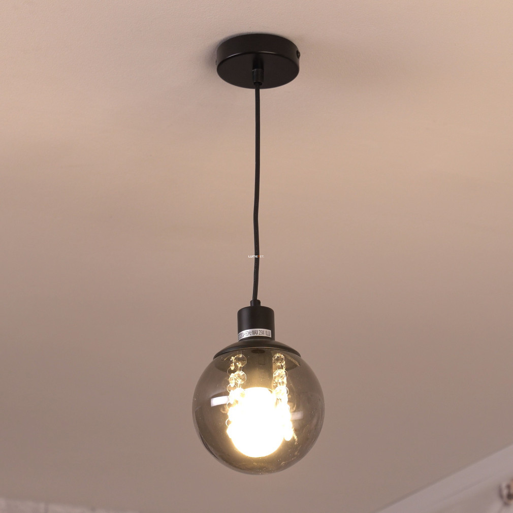 Lampa suspendată cu glob de sticlă și lanțuri de cristal - Richard Globo 15657H