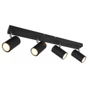   Lampă spot în negru mat cu 4 socluri - Robby Globo 57911-4B