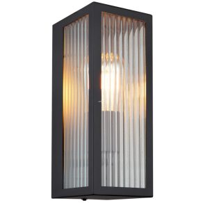   Lampă de perete pentru exterior, sticlă striată - Gundula Globo 31980