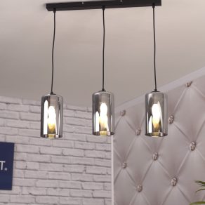 Lampă suspendată, sticlă fumurie - Olly Globo 21002-3H