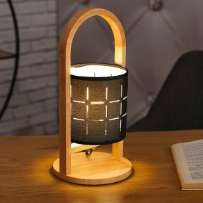   Lampă de masă din lemn, 33 cm - Ninja Globo 21506B, cu soclu 1xE14