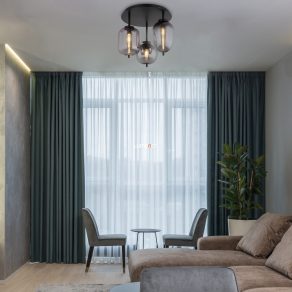   Lampă de tavan, neagră, cu trei socluri - Blacky Globo 15345-3D