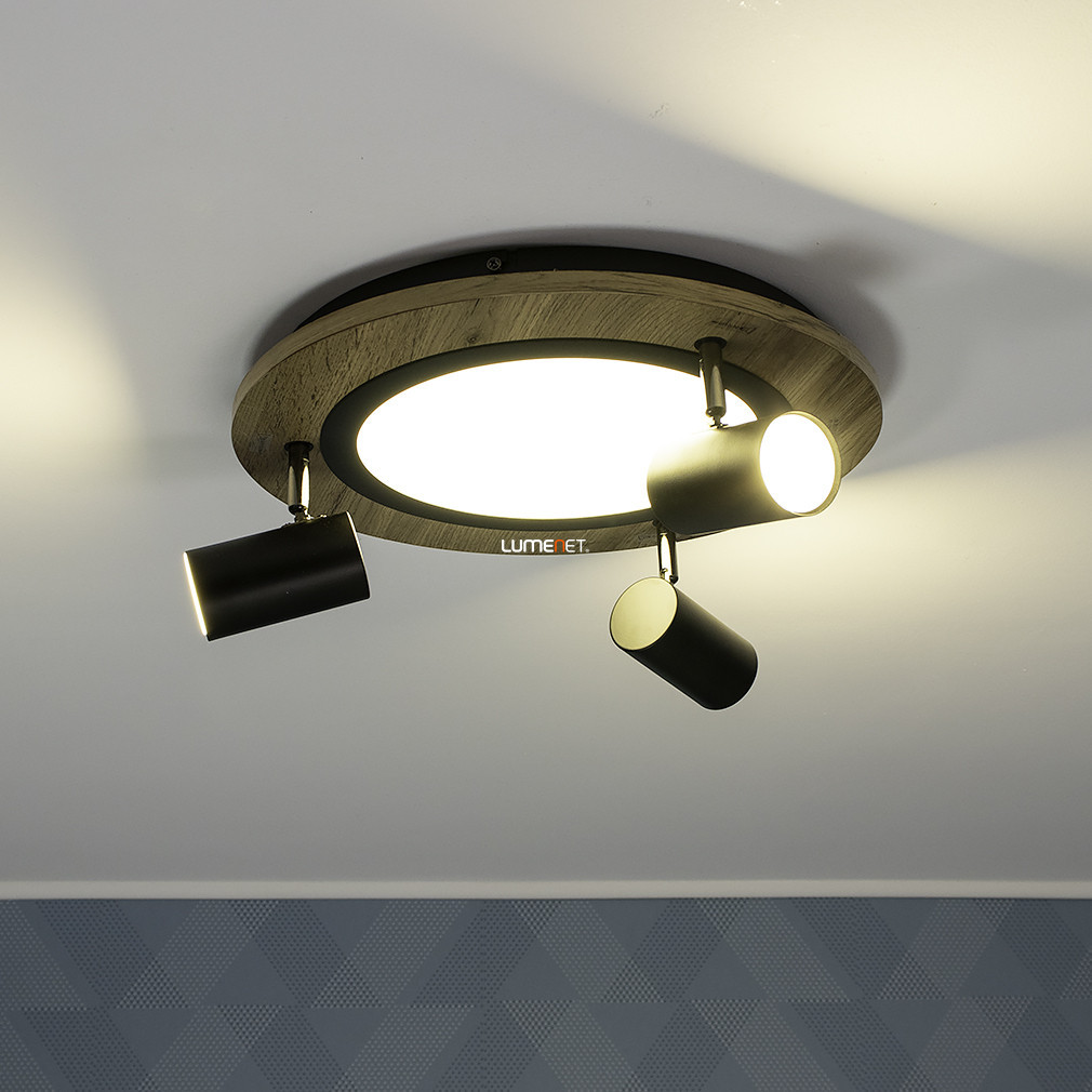 Spot cu comutator de perete, reglabil, cu trei surse de lumină LED, 15 W, lumină LED albă caldă - Kassu Globo 67307D
