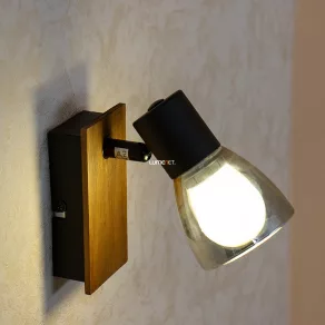 Lampă spot, lemn negru - Claude Globo 54307-1W