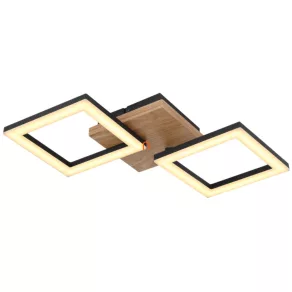   Lampă LED pentru tavan cu efect de lemn - Kerry Globo 67280-18