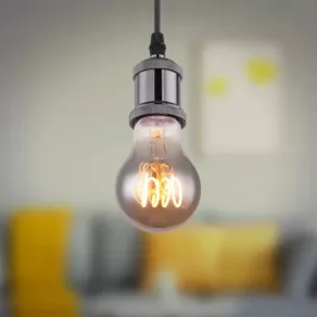   Sursă de lumină LED E27, 4,5 W, 150 lm, lumină de lumânare, sticlă fumurie