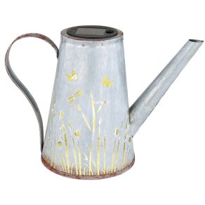   Lampă LED pentru udat, alimentată cu energie solară, pentru exterior, albastru deschis antic - Solar Globo 336524