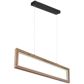   Lampă LED suspendată cu ramă din lemn - Mandera Globo 67287H