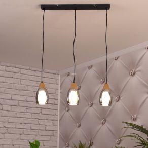 Lampă suspendată, sticlă - Reid Globo 15706-3H