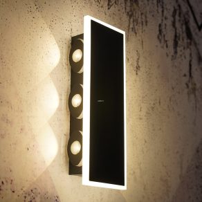   Lampă LED indirectă de perete, negru mat - Saidy Globo 78408-6