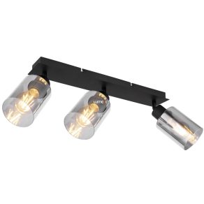 Spot de tavan, negru, cu trei socluri - Hadera Globo 15465-3