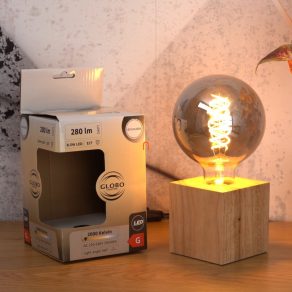   Sursă de lumină LED E27, 8,5 W, 280 lm, lumină de lumânare, sticlă fumurie