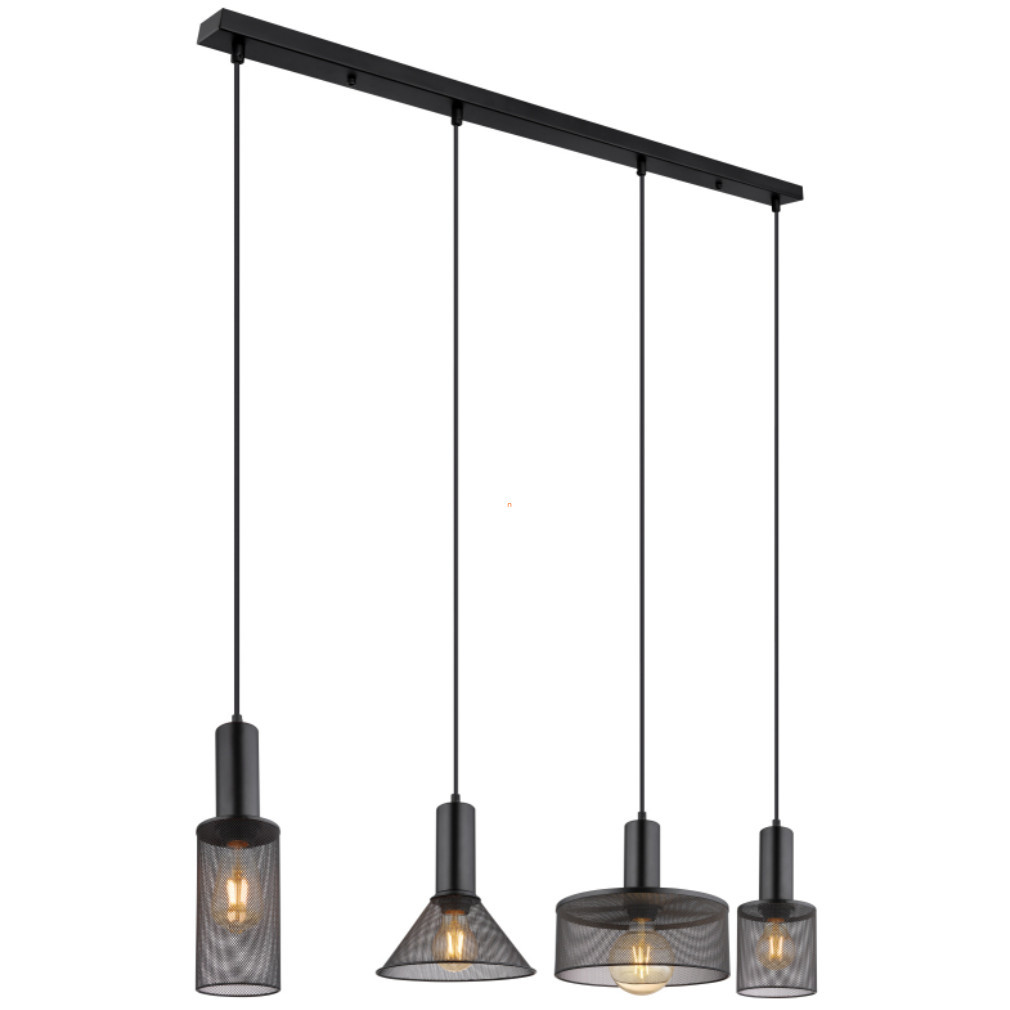Lampa suspendată cu plasă metalică și diferite abajururi - Jedd Globo 15648-4H
