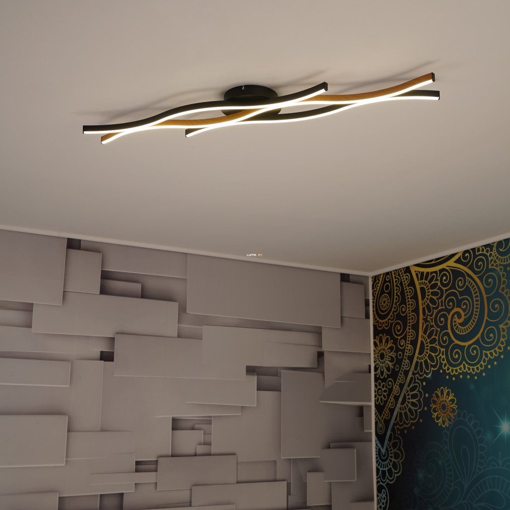 Lampa LED de tavan cu efect de lemn ondulat - Geronimo Globo 67206DW